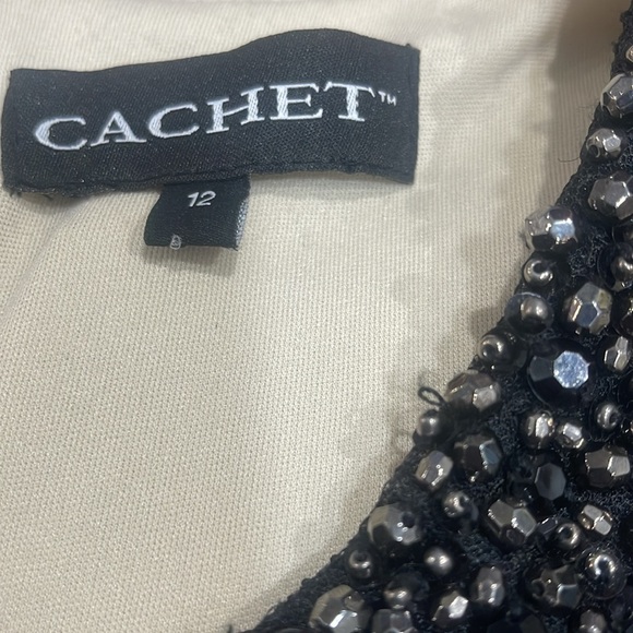 Cachet Black sparkly dress NWT size 12 - Picture 3 of 14